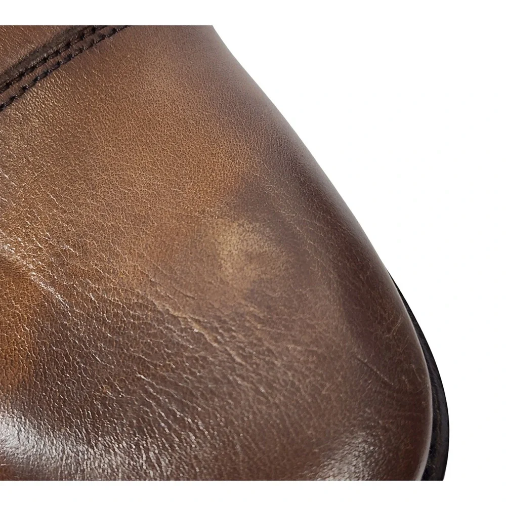 Martin Dingman Brown Leather Cap-Toe Oxfords
